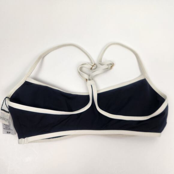 L*Space Pamela Bikini Top in Black Cream Size Small NWT Racerback - Picture 4 of 6